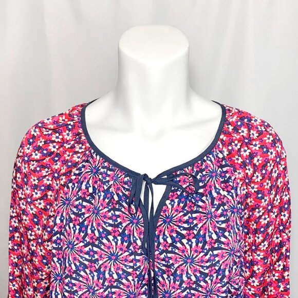 NWT JUICY COUTURE Mixed pattern silk peasant dress - Picture 4 of 9